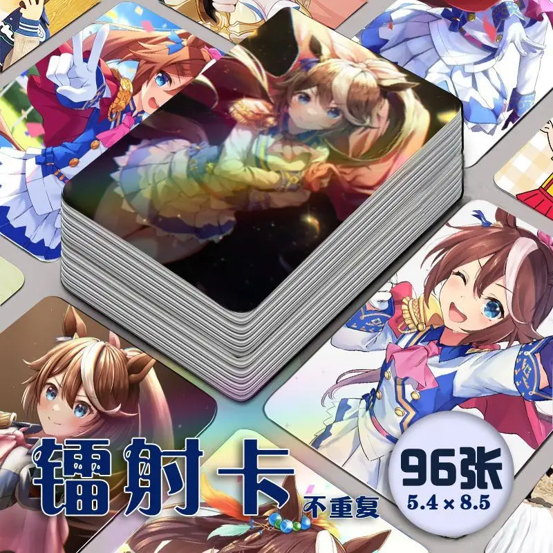 

96 шт. Pretty Derby Tokai Teio аниме лазерная карта косплей закругленные углы ЛОМО карты рождественские подарки для девочек