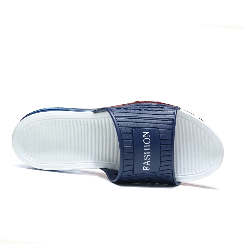 Sanzoog Men Air Cushion Slippers Beach Designer Slides Summer Fashion Shoes Outdoor Indoor Home House Shoes 2022 New Brand