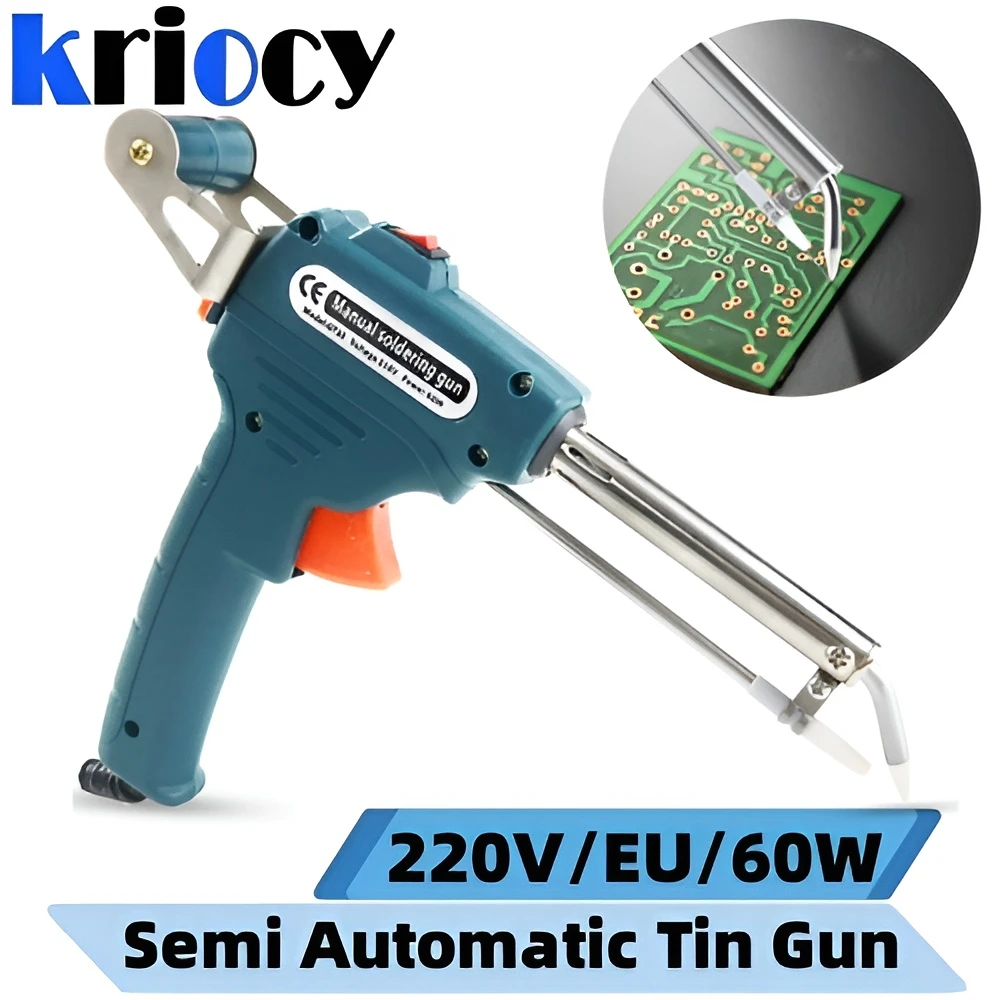 Super Feel pistolet lutowniczy 220V 60W ue ogrzewanie wewnętrzne elektryczna lutownica automatycznie wysyła pistolet cynowy narzędzie do naprawy