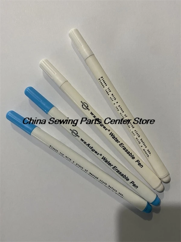 12PCS Water-Soluble Pen White Blue Water Erasable Pens Clothing Vanishing Mark Pen Cutting Hatching Pen Point Pen Washable Pen