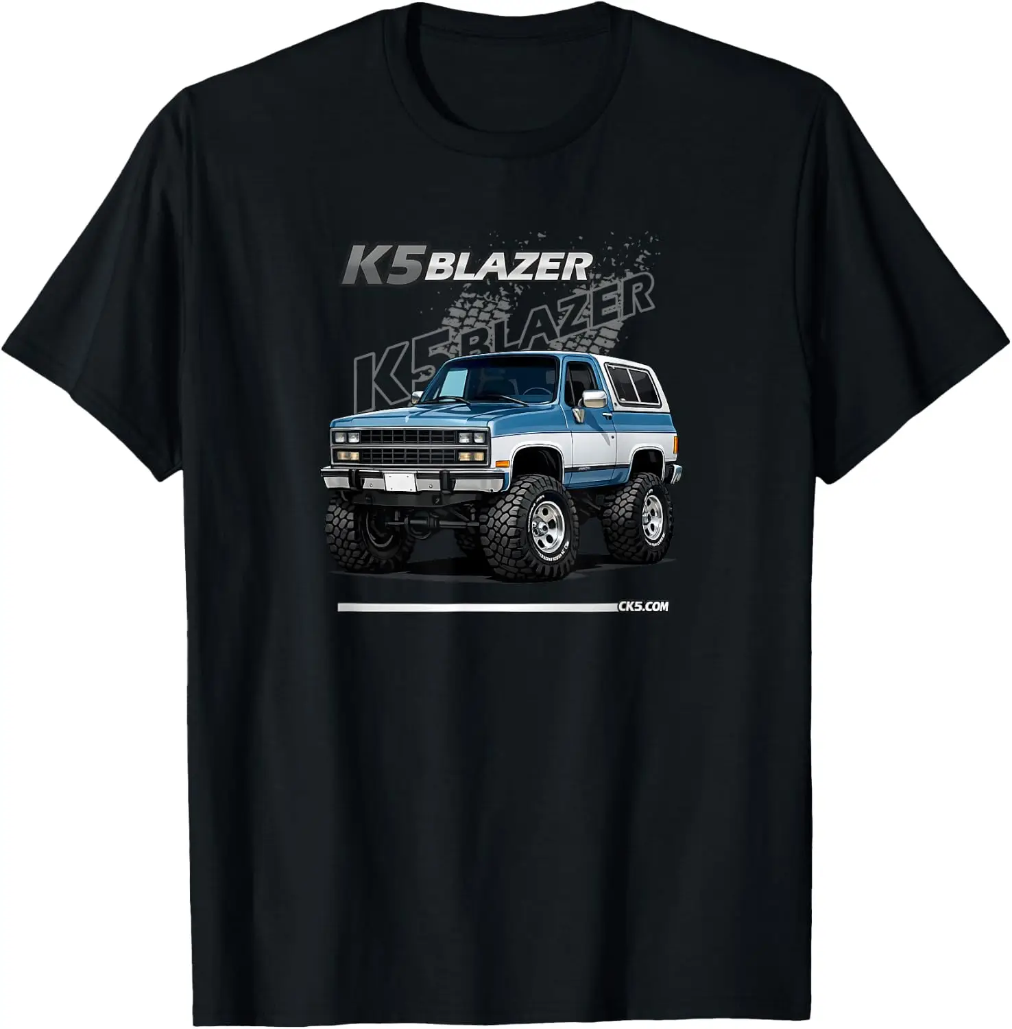 1989-91 K5 Blazer Big Tires Cartoon Lifted Classic 4X4 Truck T-Shirt 100% Cotton Trendy Y2K Short-Sleeve Tee-Soft, Quick-Drying,