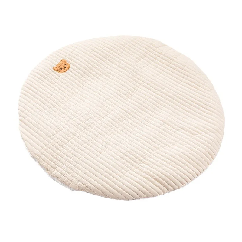 Tapis de Tente Rond en Coton pour Nourrissons et Jeunes Enfants, Produit Lavable et Parfait, avec Broderie Exquise