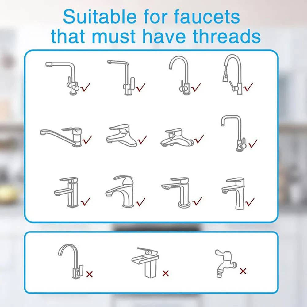 15*6.3*6.3cm Water Saving Tap Head Standard Faucet Compatibility User-friendly Installation Compact Size Water Efficiency