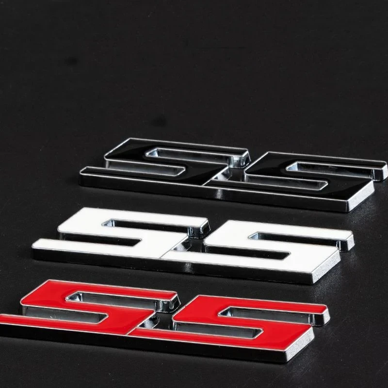 1PCS 3D For Chevrolet Car Metal Sticker SS Emblem Car Trunk Decal For Chevrolet Camaro Bumblebee SS Stikcer Car Accessories