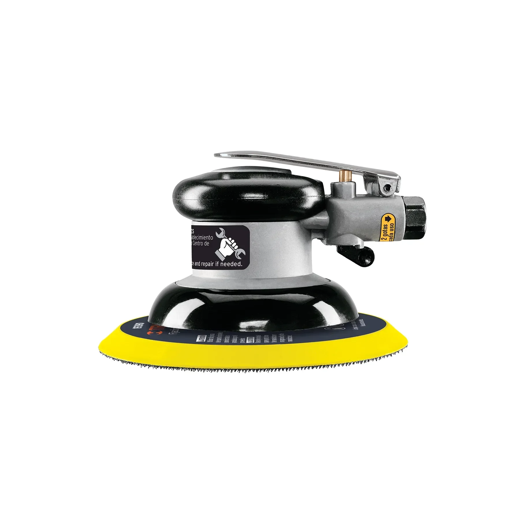 Lijadora orbital neumática industrial Master con 4 unidades, 6', Truper