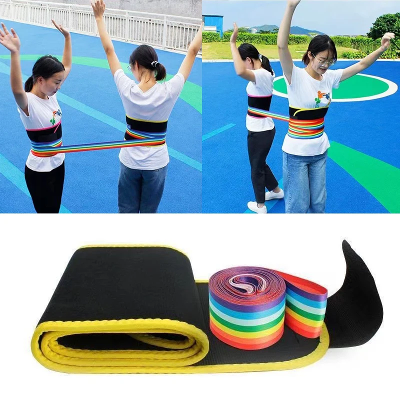 Giocattoli per adulti Giochi di società Striscia di stoffa Spin Around Fun Team Building Prop Espansione del parco giochi all'aperto Attività sportiva genitore-figlio