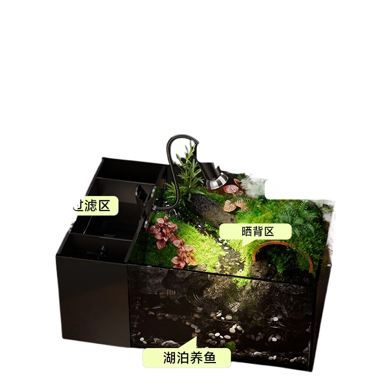 

Ecological tank landscaping, a full set of fish and breeding, mixed lazy turtle breeding, small small turtle sp