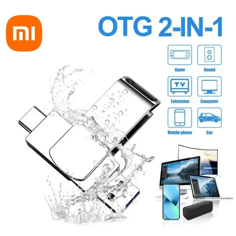 Xiaomi 16TB USB 3.2 Flash Drive Large Capacity High Speed Transfer Metal Flash Pen Drive Waterproof Portable Memoria Stick