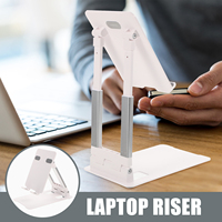 Metal Tablet Stand Laptop Bracket Adjustable Height Desk Mount Aluminum Alloy Non Slip Universal Holder For Office Gaming Video