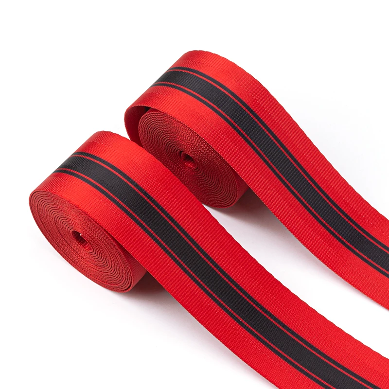 3.6M Red Car Seat Safety Belt Webbing Strengthen Protection Belts Modified Harness Strap Seatbelts Auto Interior Accessories