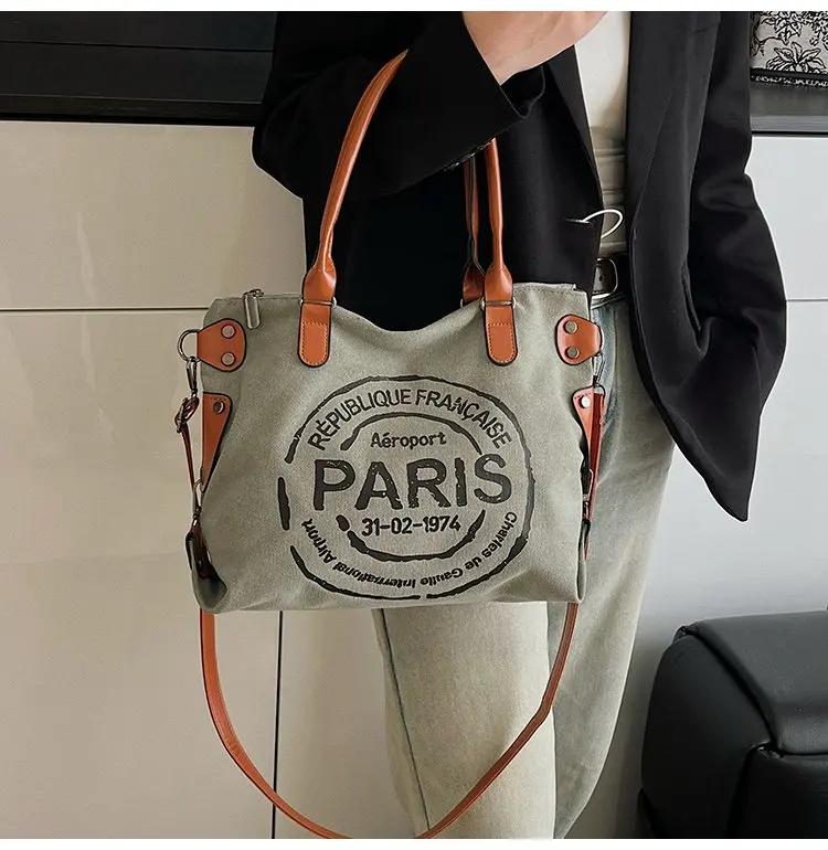 2025 Summer Fashionable Women's Nylon Cloth Tote-Unique Sewing Thread Design-Great for Weekend Getaways, Traveling & Office Use