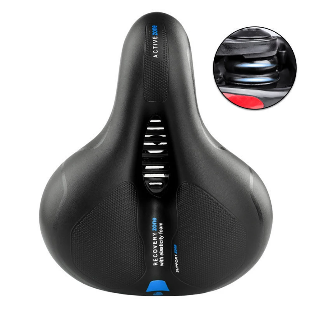 MTB Mountain Bike Seat Breathable Bicycle Saddle Cushion Water-Resistant with Dual Shock Absorbing for MTB Mountain Road Bike