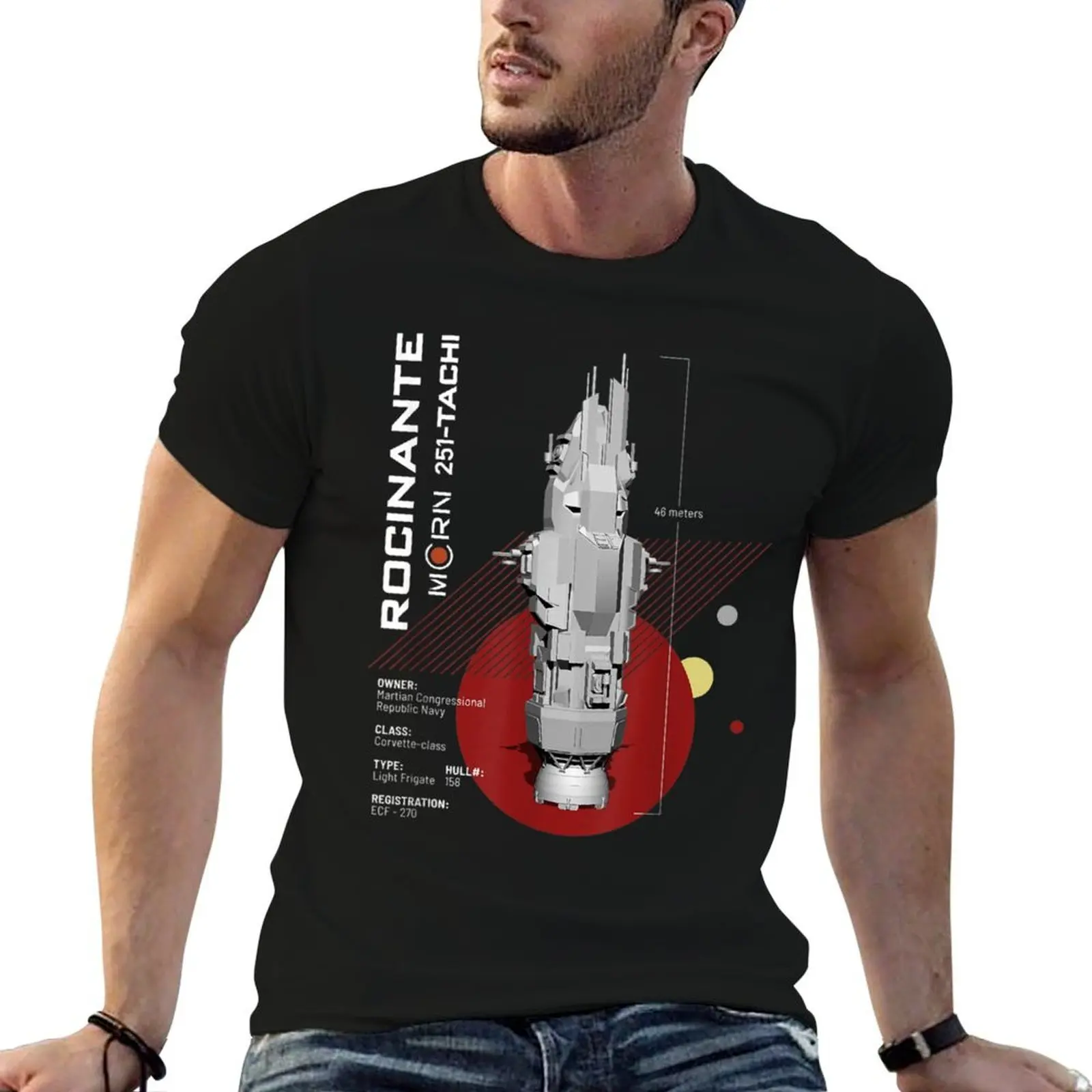The Rocinante Ship T-Shirt Worker Basic Short Sleeve Tee