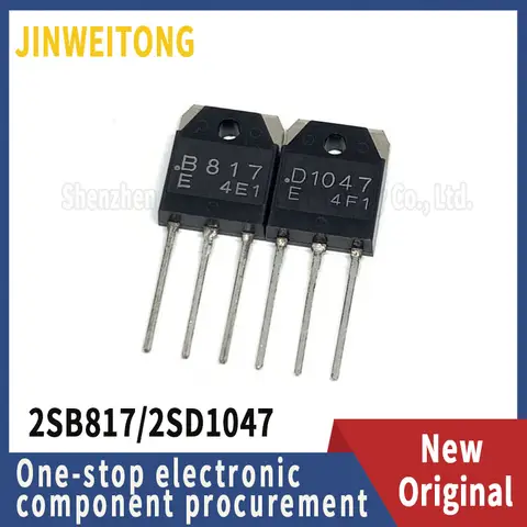 (2 pairs) New Original 2SB817+2SD1047 B817/D1047 TO-3P Audio power amplifier transistor