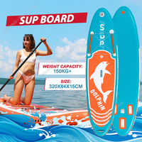 FunWater Stand Up Paddle Board Inflatable Paddling  Surfboard Surf Sup Board 335*83*15CM  Non-Slip Water Sport Paddle Board