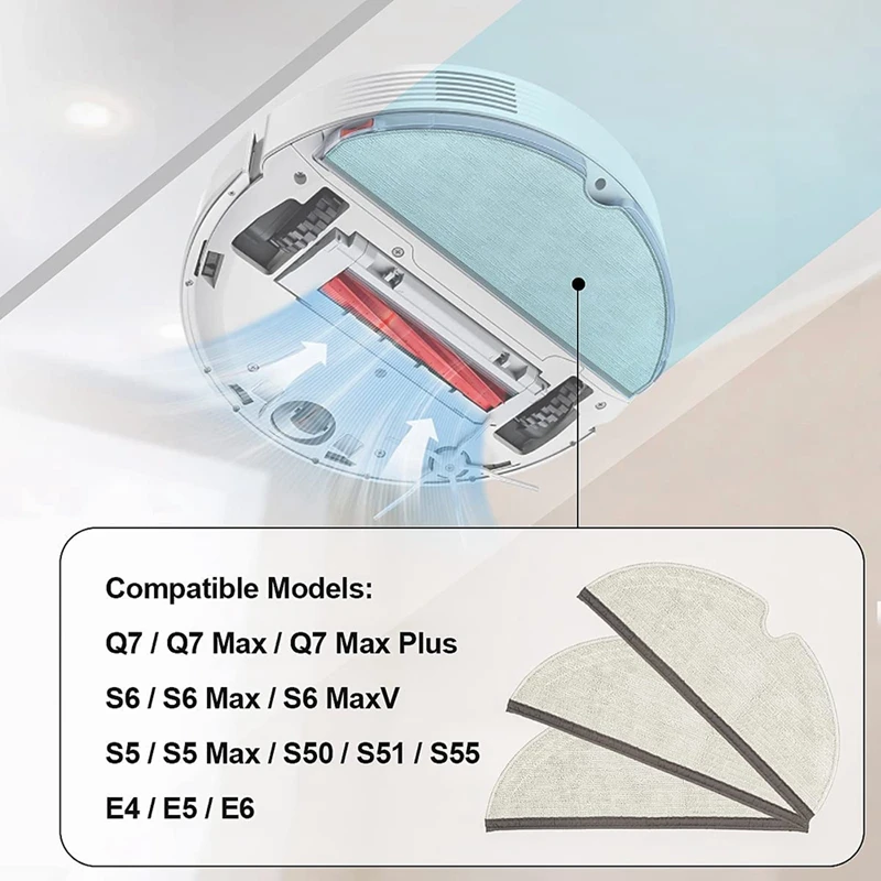 อะไหล่ไม้ถูพื้นสำหรับ roborock Q7 Q7สูงสุด + Q7 Max PLUS S6 S6สูงสุด S6 MaxV S5หุ่นยนต์ดูดฝุ่น S51 S50