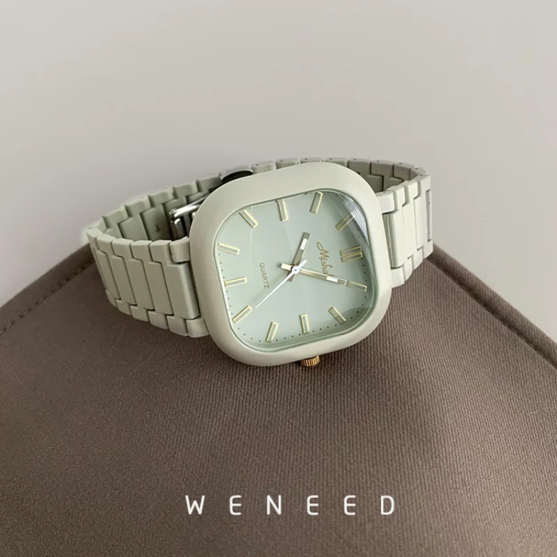 Creative and Fashion Silicone Large Dial Quartz Watch for Women\'s Korean Candy Colored Waterproof SteelWatch Relogios Femino