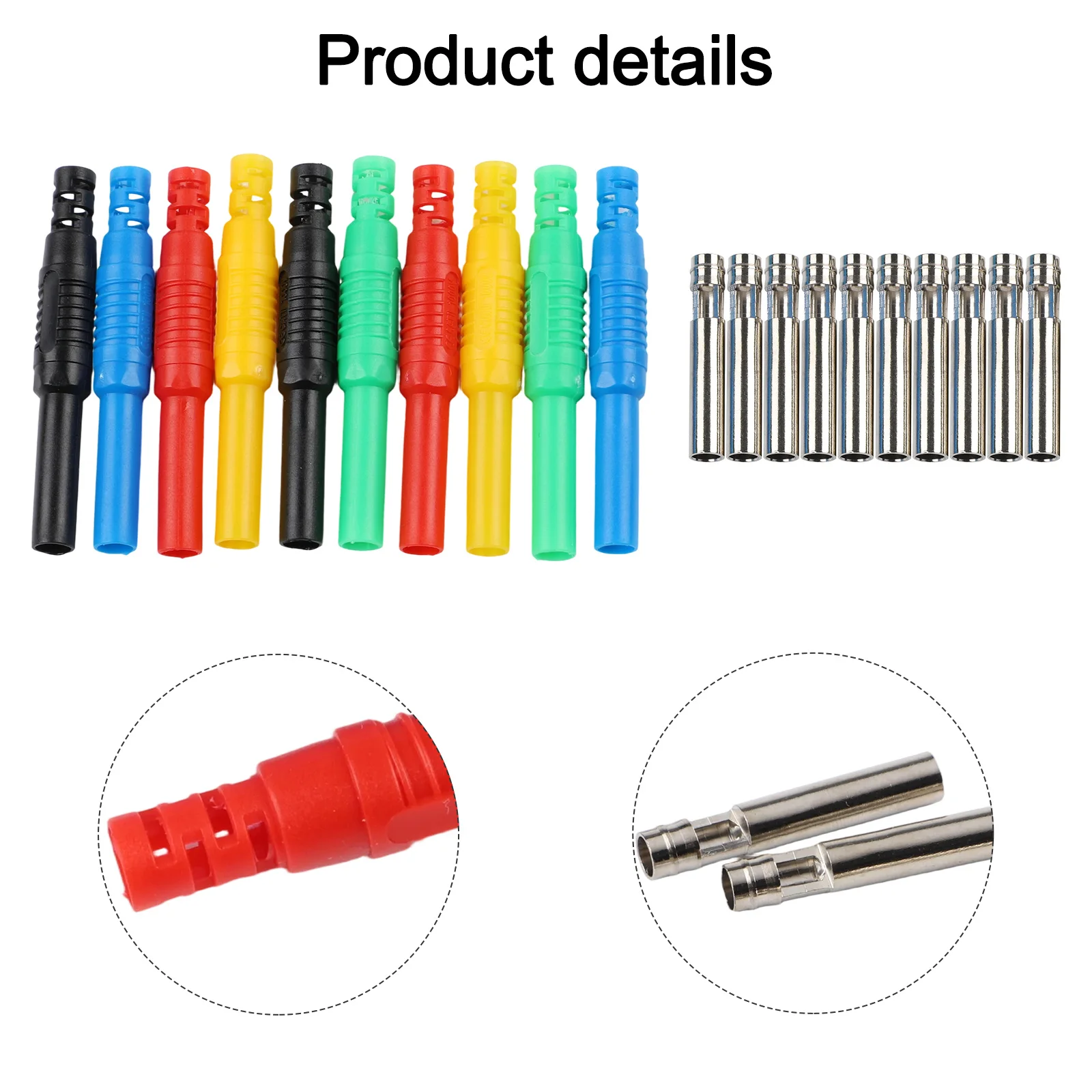 

Copper 4mm Banana Socket Electrical Socket Female Socket 56.8*9*9 CATII 1000V Max.32A Red black yellow green blue