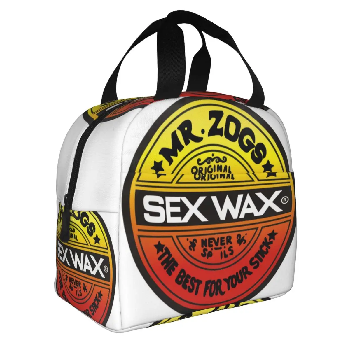 Mr Zogs Surfing Sex Wax Insulated Lunch Bag for Women Resuable Thermal Cooler Lunch Box office Work School