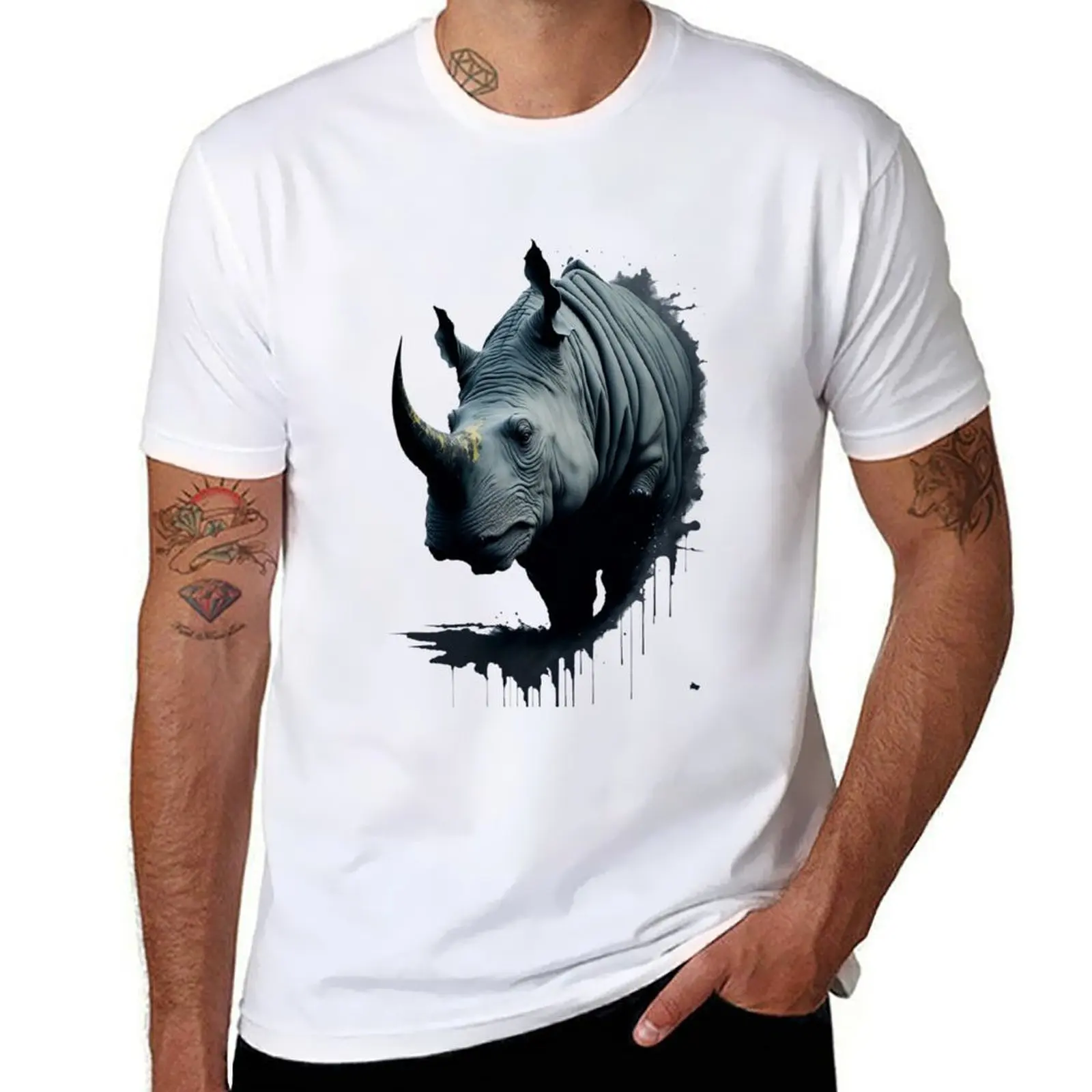 

Rhino T-Shirt man graphic t shirt t shirts for man graphic funny