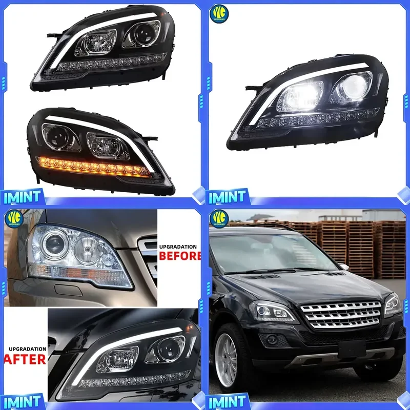 YU GUANG for ML W164 GL Headlights Front Light 2009-2011 Upgrade LED Headlamp ML350 ML300 Automotive