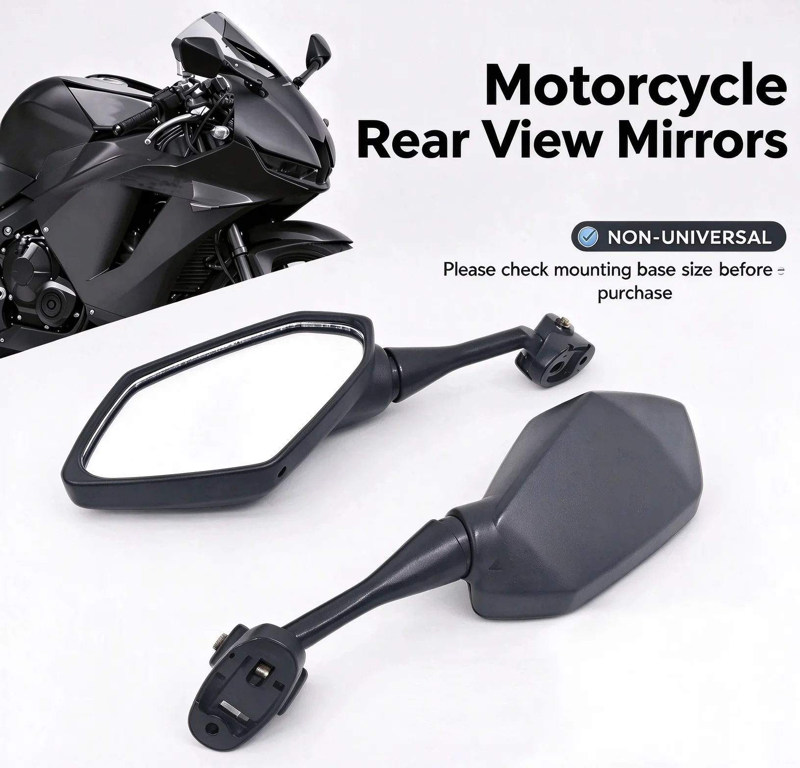 Motorcycle Rearview Mirror Side Mirrors For CBR 500R 400R 650R 600 250 1000 RR Yamaha YZF R3 R1 R7 R6 R9 R125  Accessories