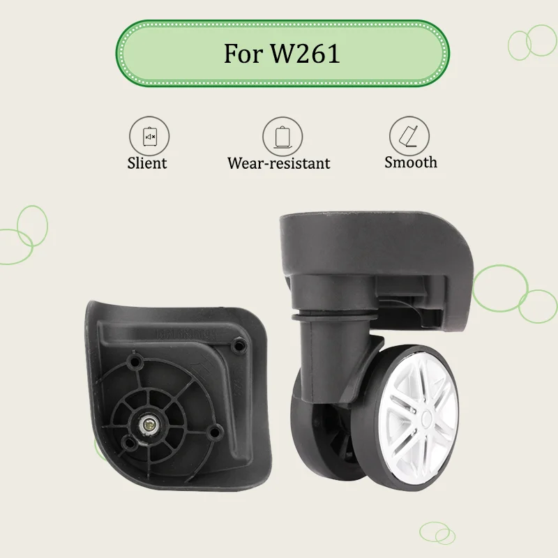 

For W261 Anti-Shock Luggage Wheels Smooth Rolling Swivel Casters Universal Suitcase Repair Kit