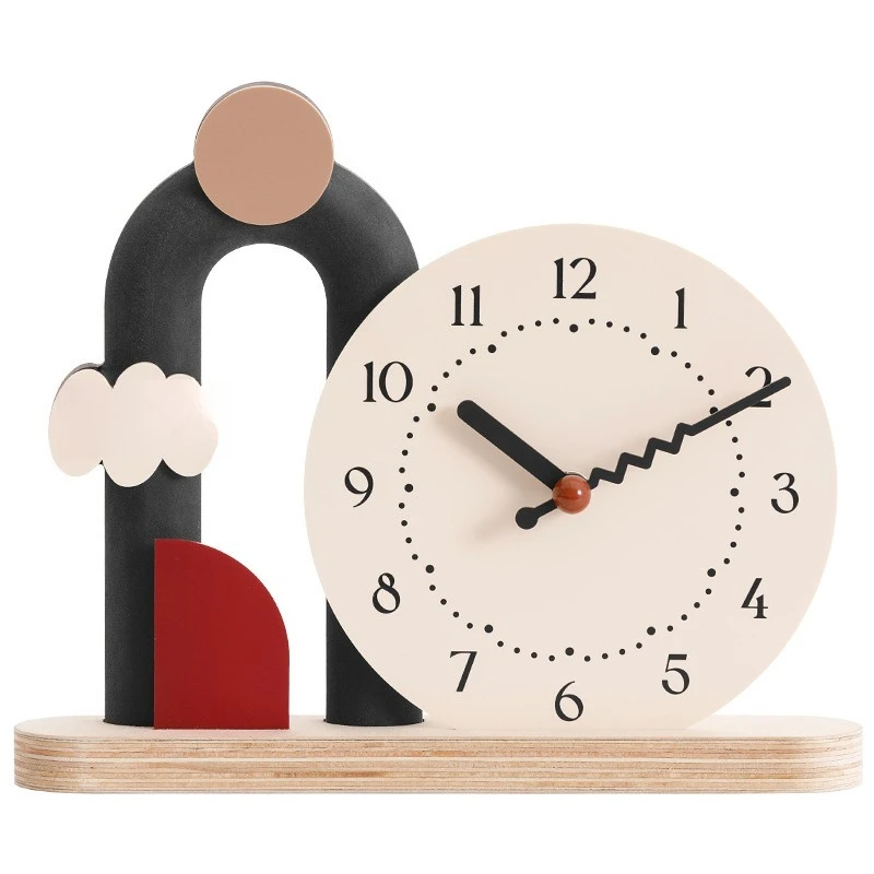

Cream style home decorations, tabletop ornaments, living room entrance TV cabinet creative clock