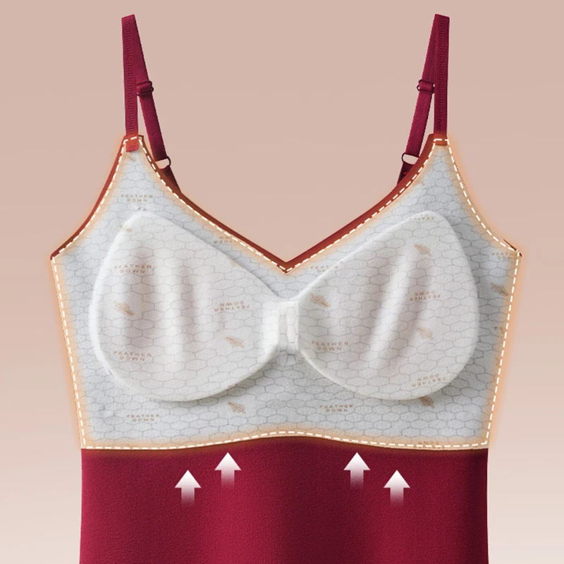 Podzimní a zimní německá sametová termo vesta pro ženy bez prsních vložek, velká velikost, bezešvé termoprádlo pro ženy - náhled 6