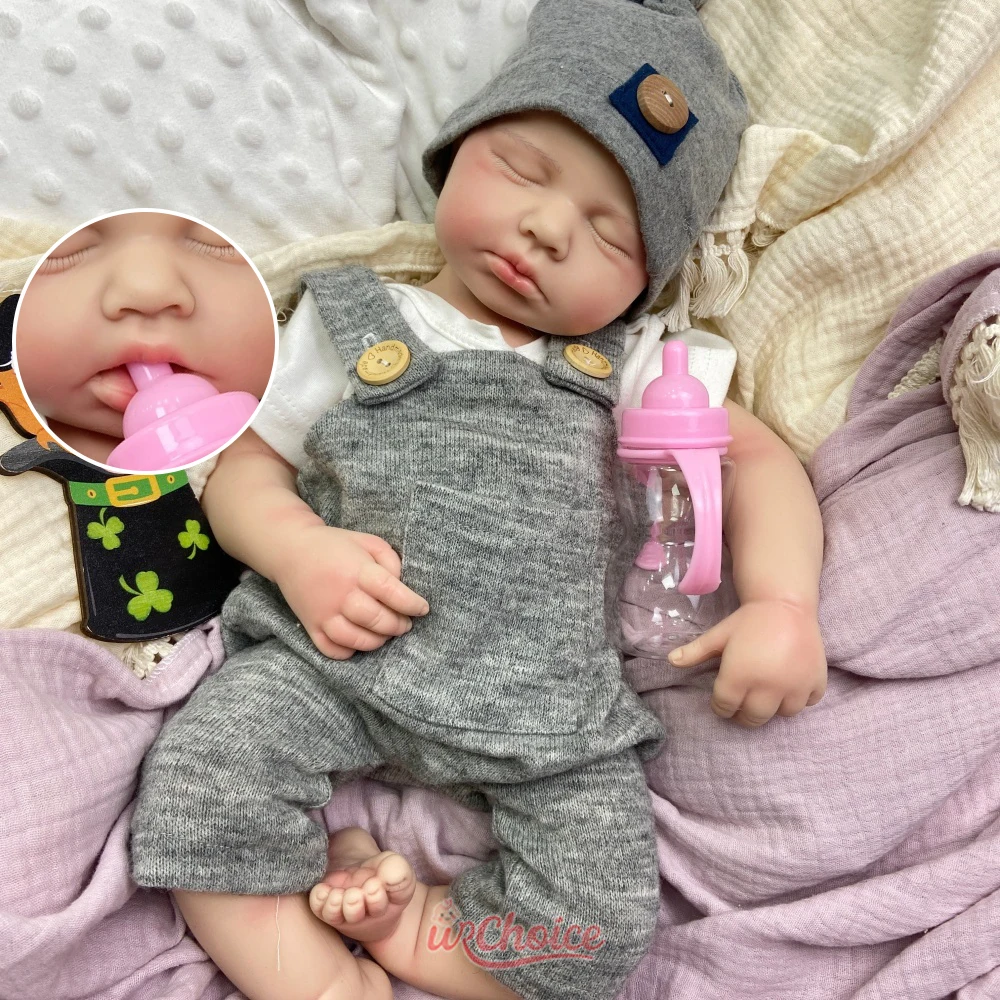 20inch High Quality Flexible Silicone Reborn Doll Realistic Skin Veins Newborn Look Safe Material Perfect Play Toy for Daily Entertainment and Playtime
