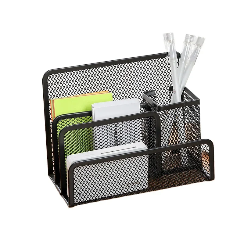 

Large Pen Holder Desk Organizer Storage Baskets Multifunctional Organiser Supplies Pen Barrel Pencil Holder for Office Tabletop