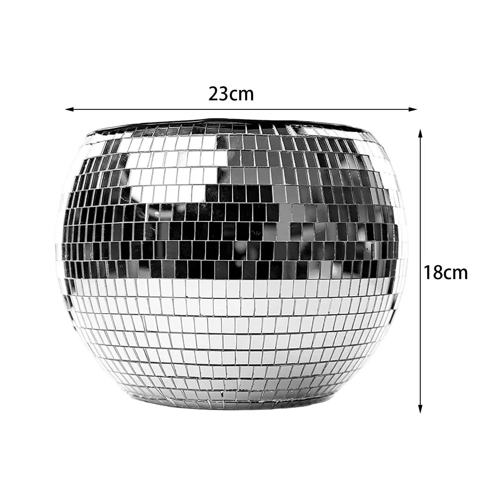 Mirrored Ice Bucket 23cm Diameter Barware Drinkware Trendy Champagne Bucket for Weddings Retro Party Bar Graduations Celebration