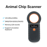 134.2Khz & 125Khz Animal Microchip Scanner FDX-B Chip Reader with 128 Records of Storage for Dog Cat