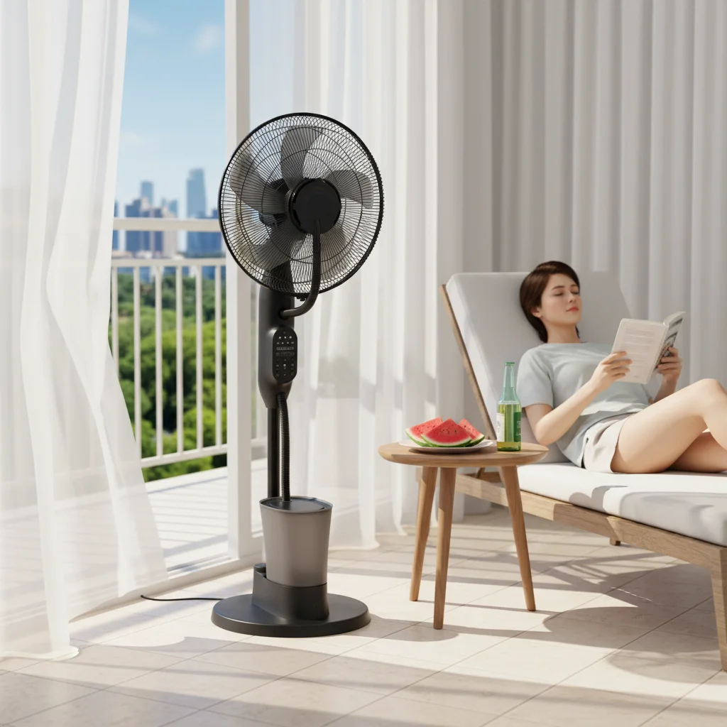 Household Ventilation Mist Fan Cooling Humidifying Home Fan for Indoor Daily Use