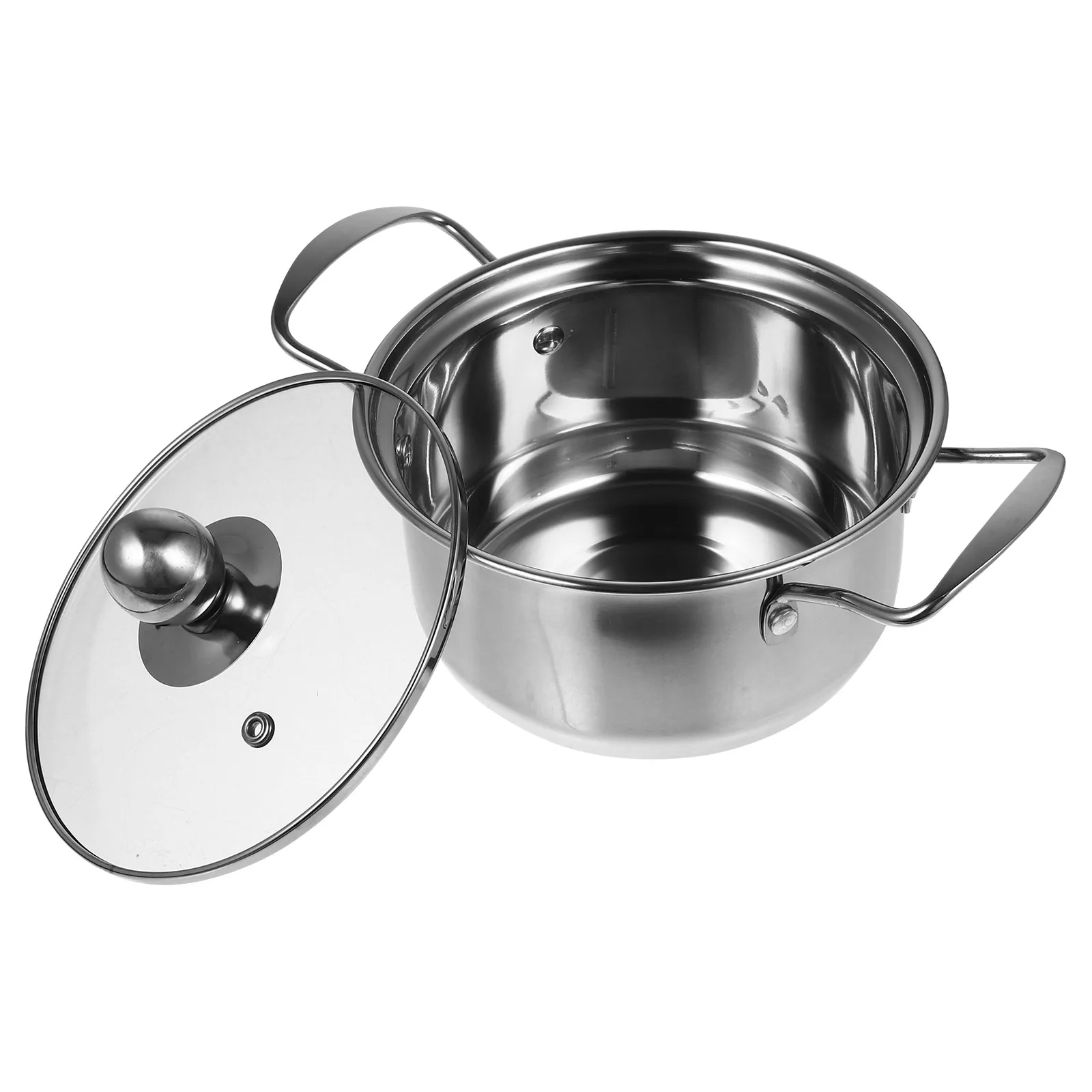 

Маленькая кастрюля для супа из нержавеющей стали 14 5 см, легко чистящаяся кастрюля для приготовления пищи с крышкой для тушения лапши, супа
