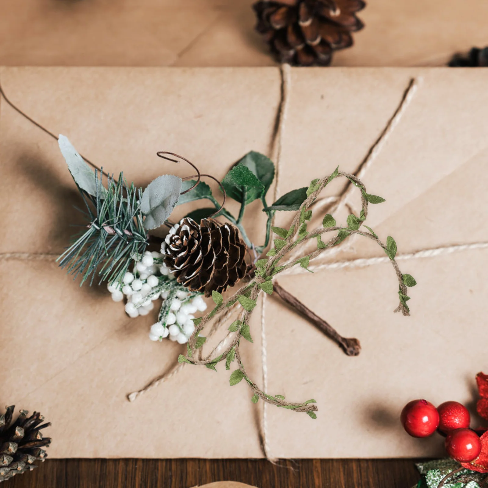 DIY Leaf Rattan Decor Rope with Bright Fresh Look Easy to Cut and Use for Various Decorative Purposes Artificial Rope