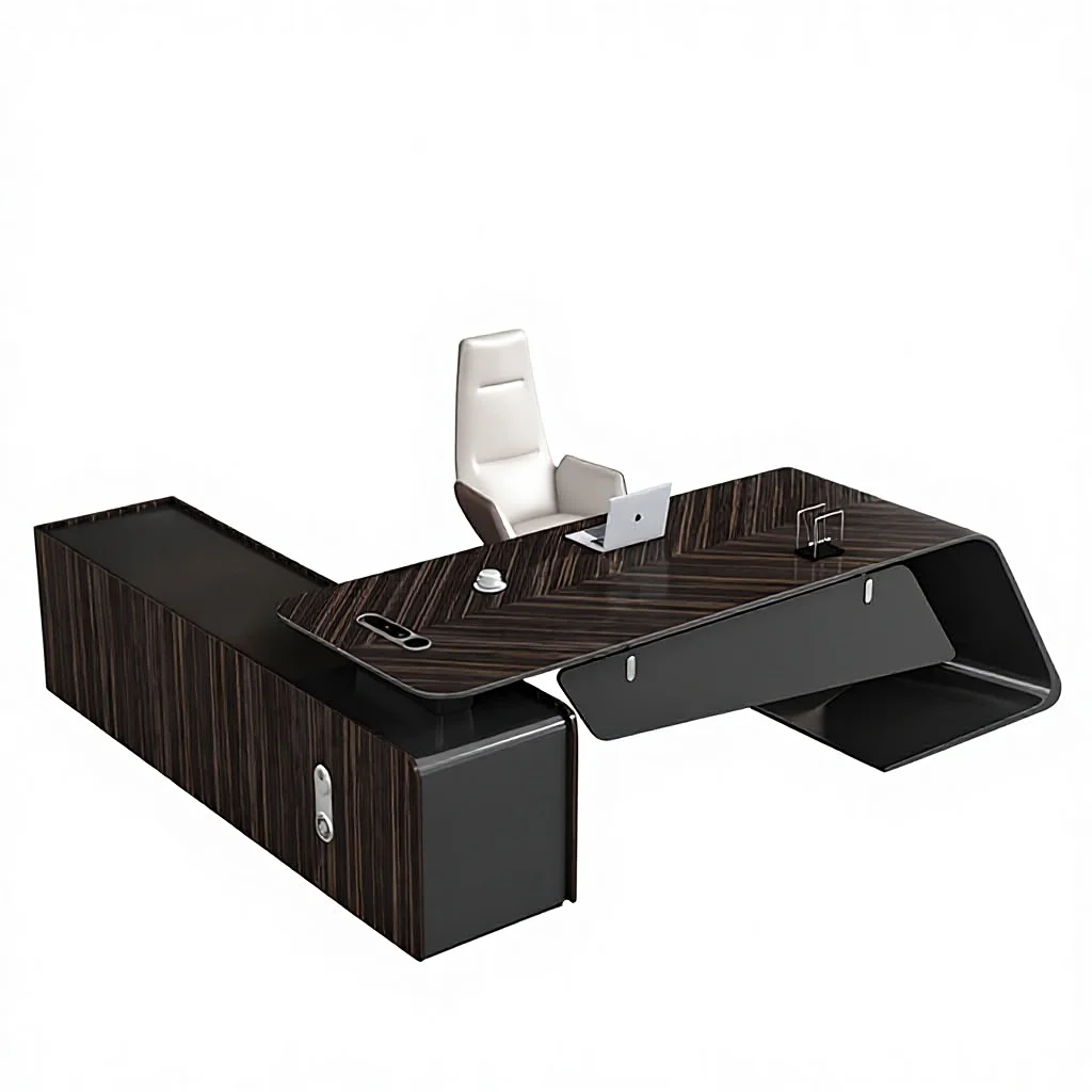 cl-Modern Luxury Boss Desk Chinese Style Large Office Furniture Creative Shaped Manager Desk for Villas Made Wood Panel Modular*