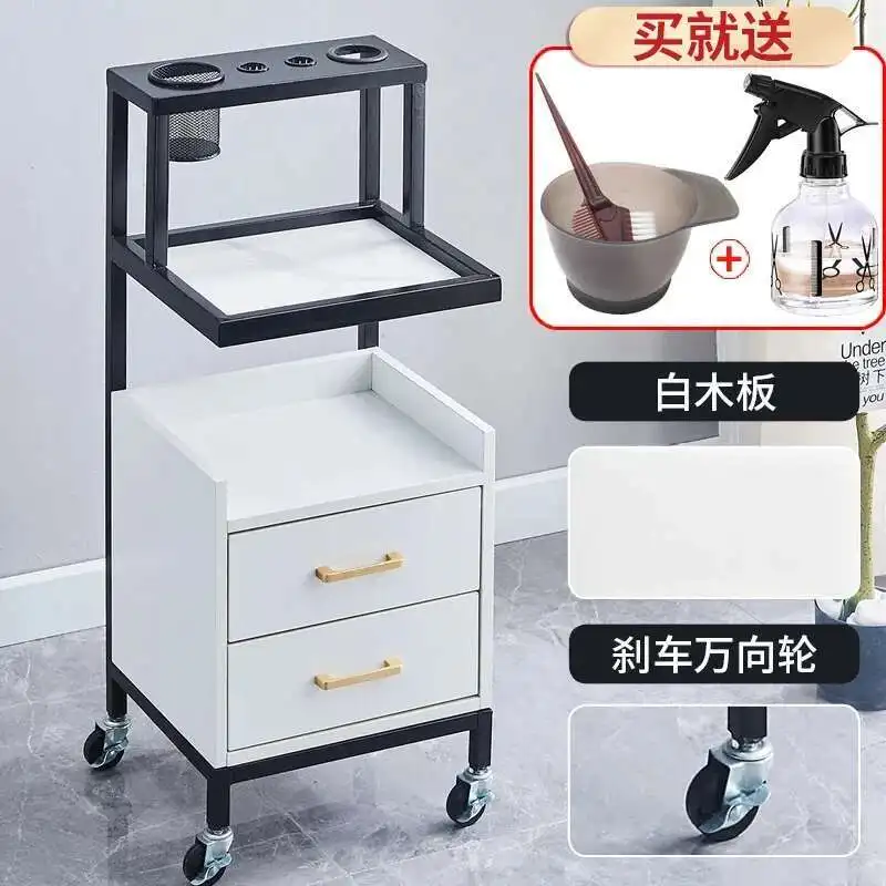 

Portable Rolling Salon Trolley Aesthetic Nordic Golden Utility Organizer Cart With Wheels Werkzeugwagen Spa Furniture MQ50TC