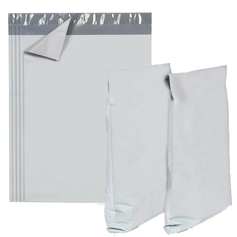 

50pcs Durable White Courier Bags - Thick, Waterproof & Tear-Resistant Plastic Mailers with Strong Bonding for Clothing Packing