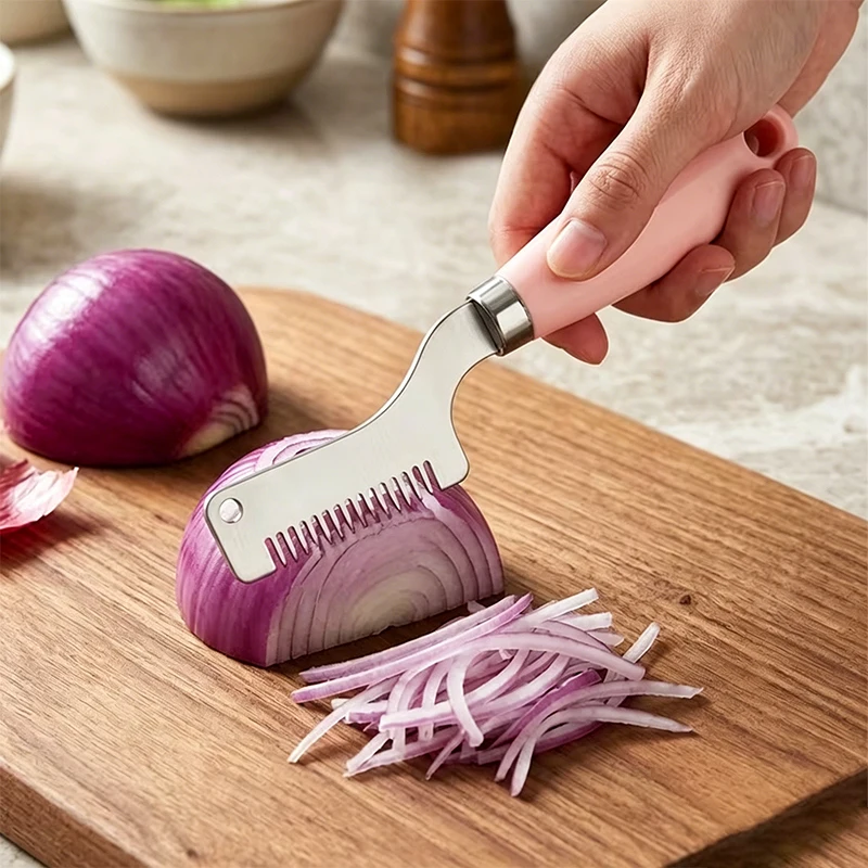 Onion Holder Slicer - Cortador de Cebolinha em Aço Inoxidável