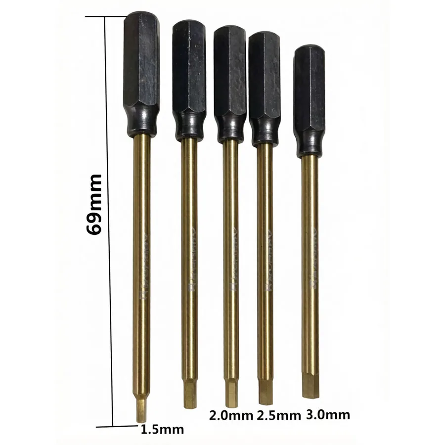 Yatuo screwdriver, screwdriver head, drill bit, aviation model, hexagonal wrench, electric special tool M1.5-2-2.5-3mm