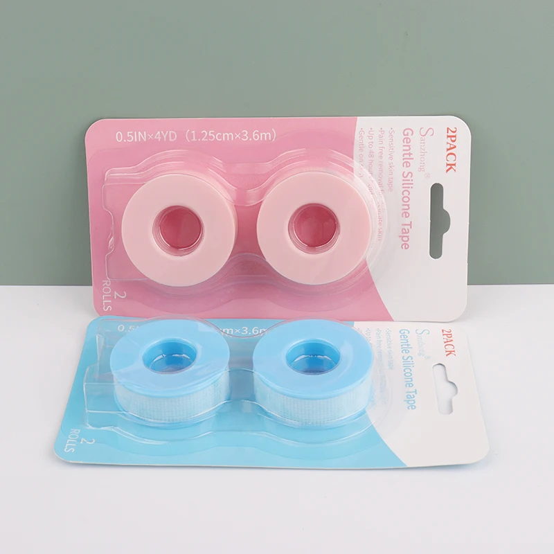 Bande adhésive en Silicone pour Extension de cils, 2 pièces, Patch de levage de cils, autocollants respirants sous les yeux, outil de maquillage