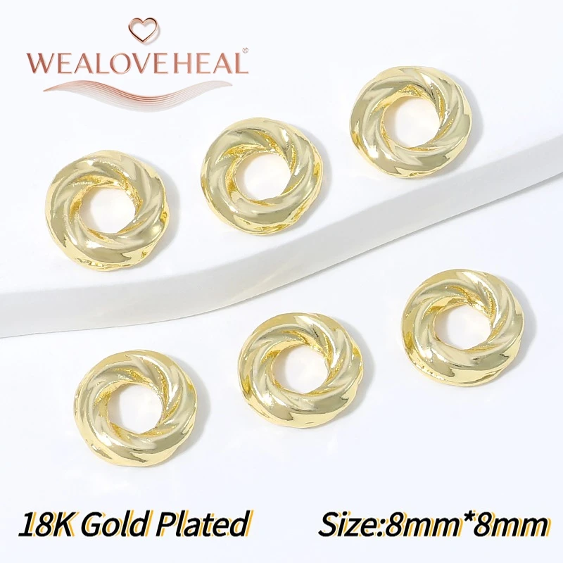 18K vergoldete Messing-Distanzperlen, Trennperlen, runde Perlen für DIY-Armbänder, Halsketten, Schmuckherstellungszubehör – Detail 20