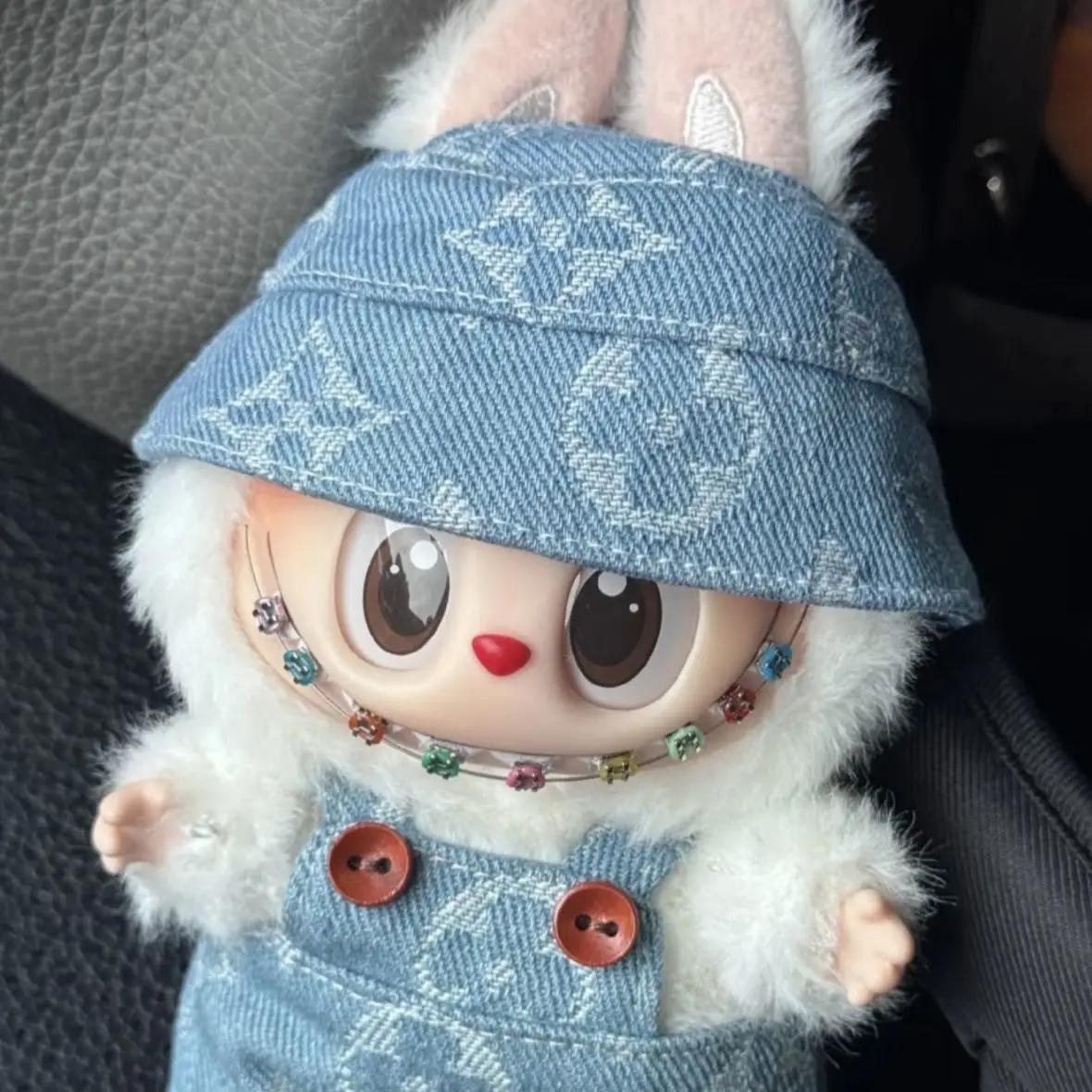 17 سنتيمتر Labubu ملحق الأقواس Labubu DIY بها بنفسك اللون الديكور الأقواس دمية شفافة الأقواس قوس دمية الديكور