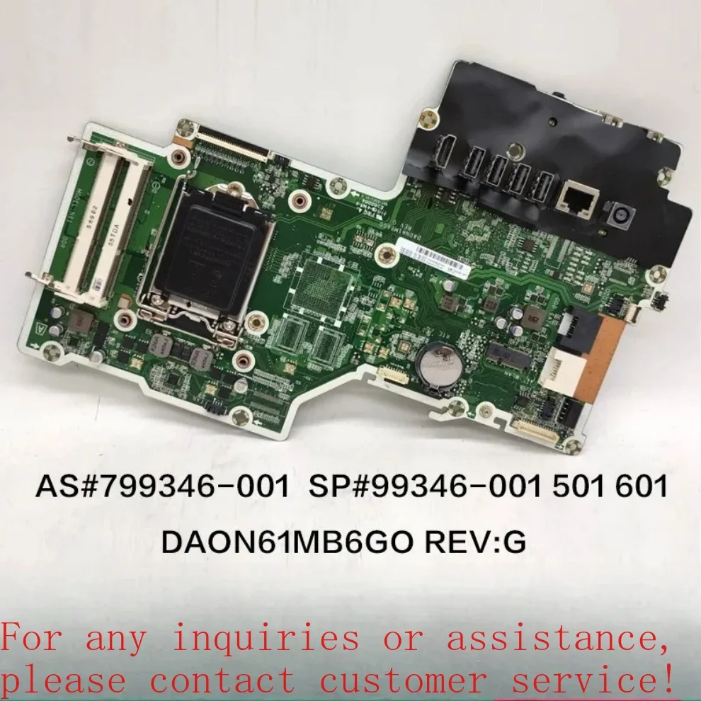 Used For HP Pavilion AIO 23 DA0N61MB6G0 main board 799346-001 501 601  (store code: 0759)