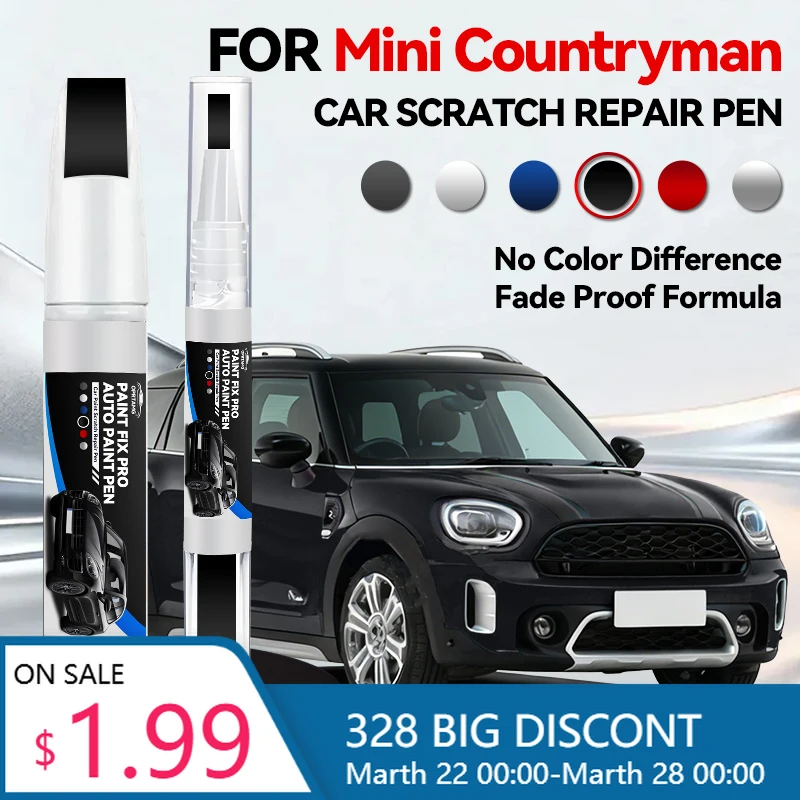 

Ручка-корректор для ремонта автомобильной краски для Mini Countryman 1990-2026, аксессуары для устранения царапин, черный, белый, красный