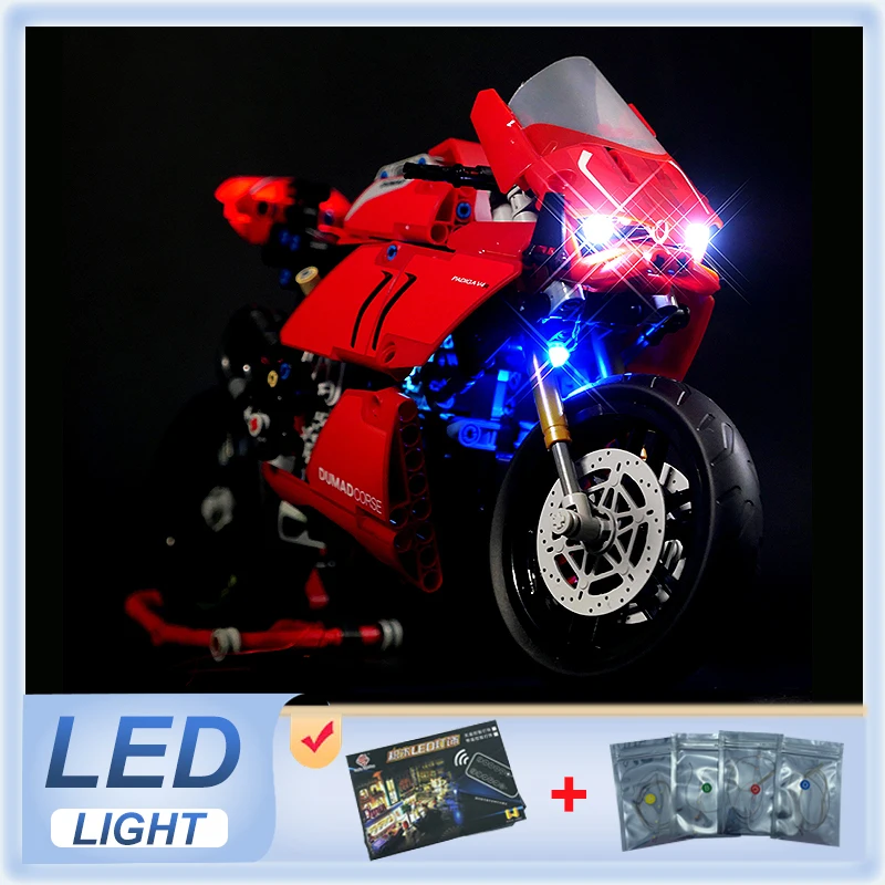 DIY LED Light Kit For LEGO 42107 Panigale V4 R   (Only LED Light,Without Blocks Model)