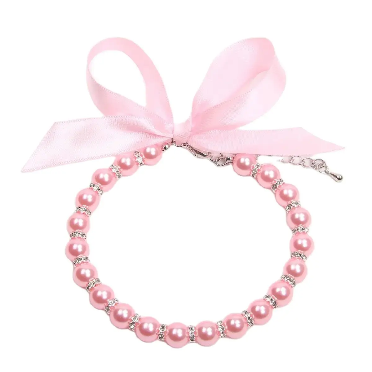 Perle Della Collana Del Cane Collare Del Gatto con Bling Accessori Per Animali Pet Puppy Cani Gatti Dei Monili per la Femmina