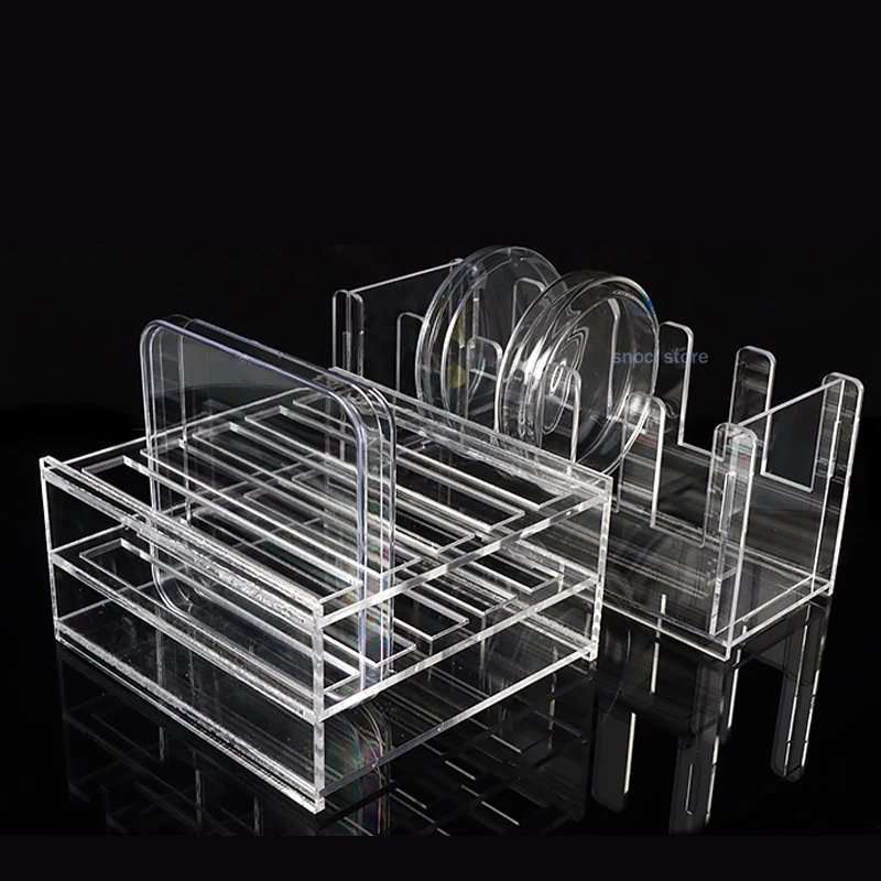 Acrylic Storage Display Stand Transparent Square Petri dish Storage rack Lab experiment multi Holder Place Holder  5/10Cells