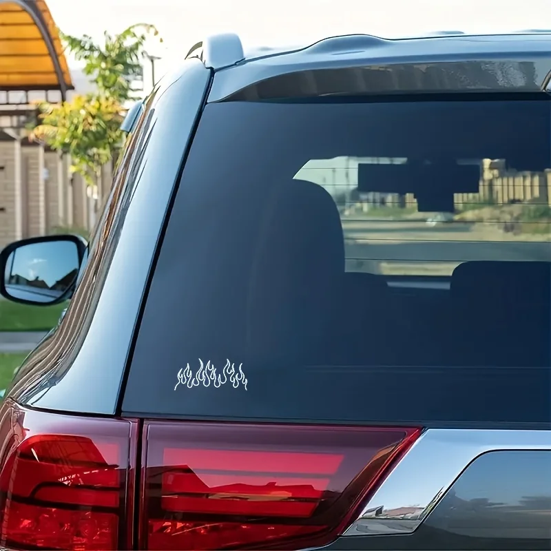 Flames Car Sticker Simple Design Car Window Good Quatily Waterproof Car Accessories Decor Removable